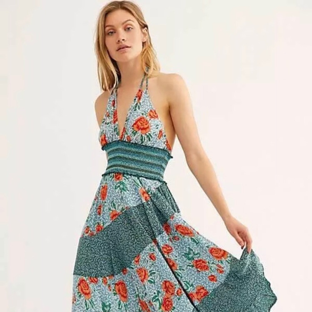 Free People Gabriela Halter Dress - S